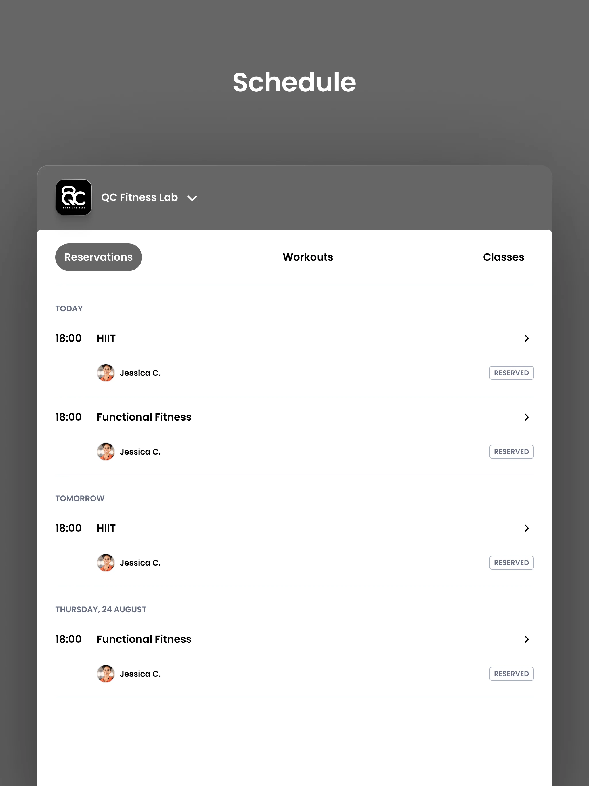 QC Fitness Lab screenshot